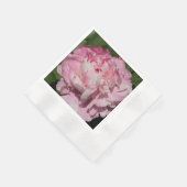 ピンク牡丹 縁ありカクテルナプキン (角)