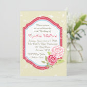 ピンク牡丹(3)招待状 招待状 (スタンド正面)