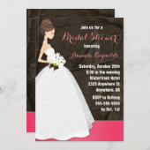 ピンク狩り迷彩柄ブライダルシャワー招待状 招待状 (正面/裏面)