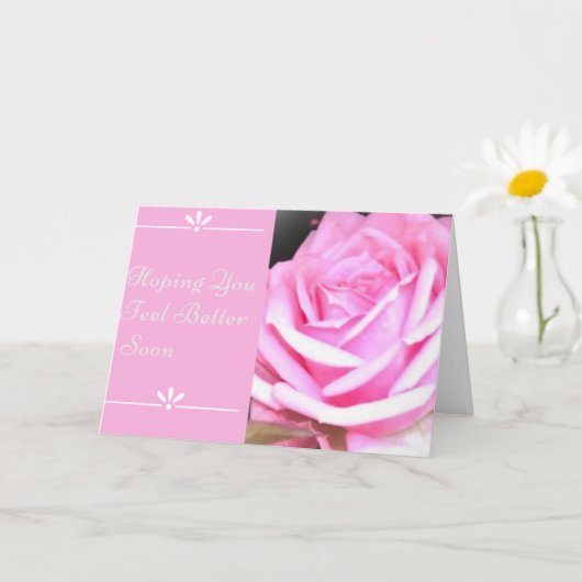 ピンク独身ののバラが元気に カード (小さな植物)
