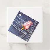 ピンク独身ののバラの花 フェイバータグ (インサイチュ)