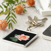 ピンク独身ののバラ キーホルダー (側面)