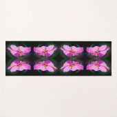 ピンク独身のコスモス花抽象芸術 ヨガマット (正面(横))