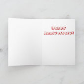 ピンク独身のローズアニバーサリーカード カード (内部)