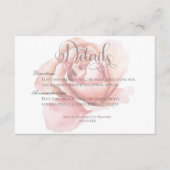 ピンク独身のローズブドフラワー詳細結婚ズ エンクロージャーカード (正面)