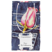 ピンク独身のローズ スモールペーパーバッグ (正面)