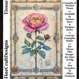 ピンク独身のローズ、CZ9デコページ 薄葉紙