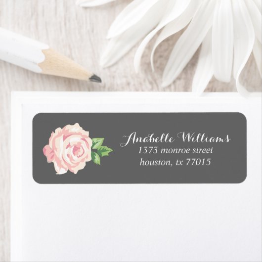 ピンク独身のヴィンテージバラ ラベル (インサイチュ)