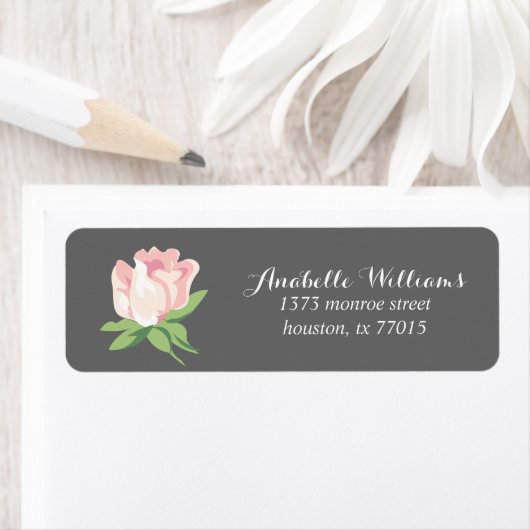 ピンク独身のヴィンテージバラ ラベル (インサイチュ)