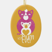 ピンク猫のお母さん セラミックオーナメント (裏面)