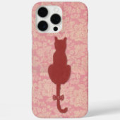 ピンク猫シルエットフォンケース Case-Mate iPhoneケース (裏面)