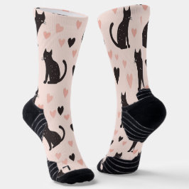 ピンク猫ソックス柔らかいピンク ソックス