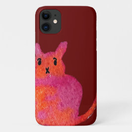 ピンク猫ファンキーかわいい子猫 iPhone 11 ケース