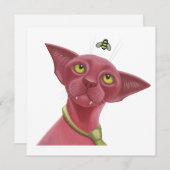 ピンク猫 シーズンカード (正面/裏面)