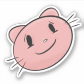 ピンク猫 シール (正面)