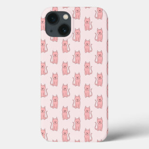 ピンク猫。 パターン iPhone 13ケース
