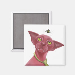 ピンク猫 マグネット