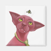 ピンク猫 マグネット (正面)