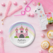 ピンク王室のの城プリンセス誕生日パーティー ペーパープレート (パーティー)