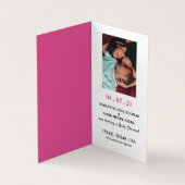 ピンク王室のクラウン、興奮して日付カードを保存 名刺 (内部)