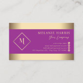 ピンク王室のグリッタースタイリッシュ 名刺 (裏面)