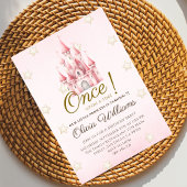 ピンク王室のフェアリータリープリンセス誕生日 招待状