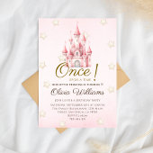 ピンク王室のフェアリータリープリンセス誕生日 招待状