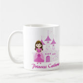 ピンク王室のプリンセスキャッスルガール誕生日 コーヒーマグカップ (左)