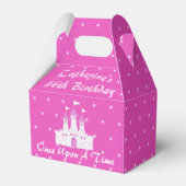 ピンク王室のプリンセスキャッスルガール誕生日 フェイバーボックス (正面サイド)