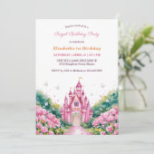 ピンク王室のプリンセス城1日パーティー 招待状 (スタンド正面)