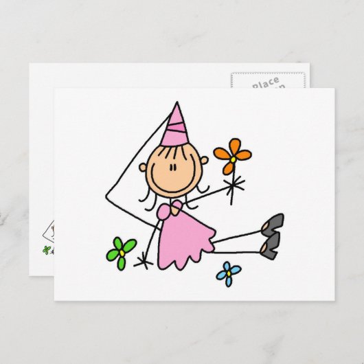 ピンク王室のプリンセス ポストカード (正面/裏面)