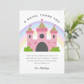 ピンク王室の金ゴールドキャッスルバースデーパーティー サンキューカード (スタンド正面)
