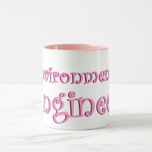 ピンク環境技術者 マグカップ (中央)