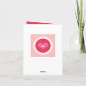 ピンク甘いハート&サークルホタテのバレンタインデー シーズンカード (裏面)