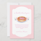 ピンク甘いフローラかわいこちゃんパイラズベリーベビーシャワー サンキューカード (正面)