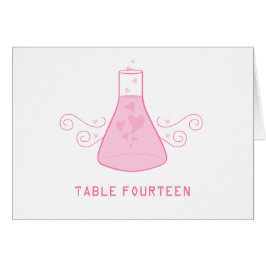 ピンク甘い化学テーブル番号カード