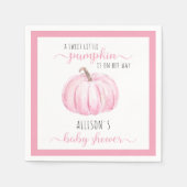 ピンク甘い小さなかぼちゃの水の色ベビーシャワー スタンダードカクテルナプキン (正面)