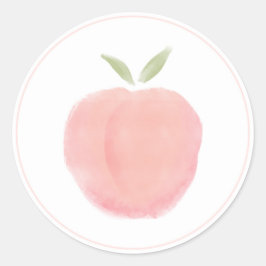 ピンク甘い小さなピーチシール ラウンドシール