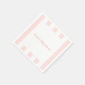 ピンク甘い小さな桃の赤ちゃんシャワーナプキンス スタンダードカクテルナプキン (角)