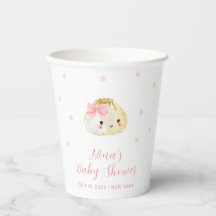 ピンク甘い小さな餃子の女の子の赤ちゃんシャワー