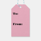 ピンク甘い緑のクリスマスツリーホリデー ギフトタグ (裏面)