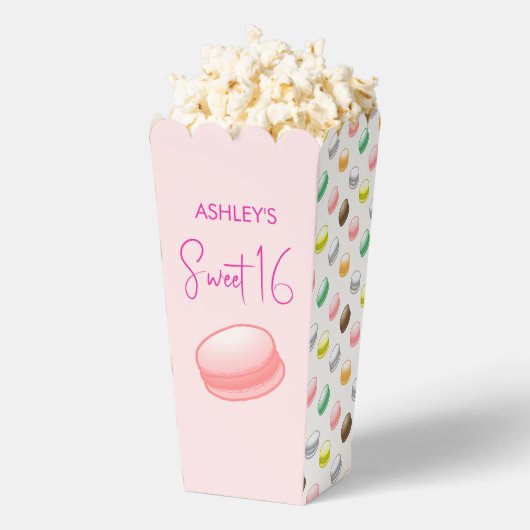 ピンク甘い16マカロンのお気に入りボックス フェイバーボックス (はじけた状態)