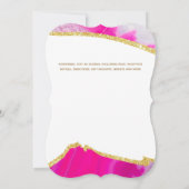 ピンク甘モダン16ユニーク 16誕生日 招待状 (裏面)