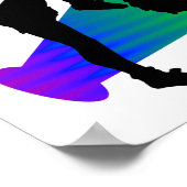 ピンク生まれから応援パーソナライズされたポスター ポスター (角)