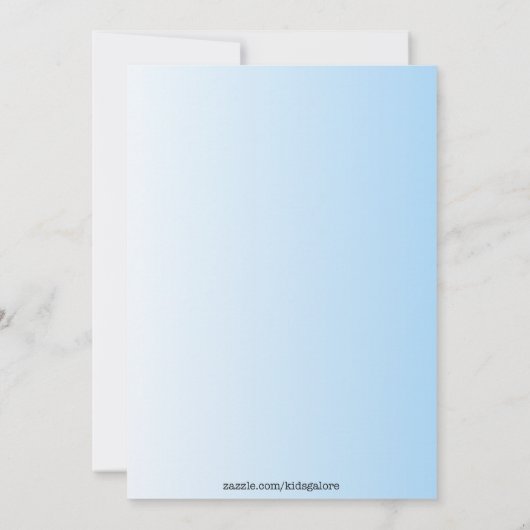 ピンク男の赤ちゃんコウノトリ赤ちゃんシャワー招待状 招待状 (裏面)