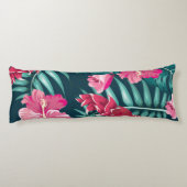 ピンク異国花デザイン ボディピロー (裏面)