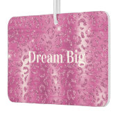 ピンク白いスパークルヒョウ柄 カーエアーフレッシュナー (左)