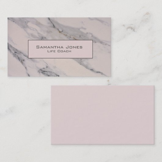 ピンク白い大理石、白い灰色の花崗岩 名刺 (正面/裏面)