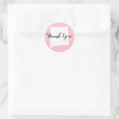 ピンク白と黒のニューメキシコ結婚に感謝 ラウンドシール (バッグ)