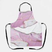 ピンク白の大理石 エプロン (正面)